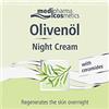 Medipharmacosmetics Medipharma Cosmetics Olivenol Night Cream - Crema Viso Notte Antirughe Idratante 50 ml - Trattamento Anti Età con Olio d'Oliva, Olio di Jojoba e Burro di Karitè per Pelle Secca (Donna e Uomo)