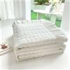 Chickwin Copriletto Trapuntato Estivo Design Balze, Tinta Unita Copriletti Trapuntati Copriletti Traspirante Microfibra Confortevole per Letto Singolo Matrimoniale King (150x200cm,Bianco)