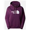 The North Face W Light Drew Peak Hd Blk Curr Purple Felpa Felp Capp Viola Donna