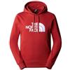 The North Face MenS Light Drew Peak Pul Hd Felpa Garz Capp Iron Red Logo Uomo