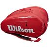 Wilson Padel Super Tour Bag Borsa, Adulti Unisex, Rosso (Rosso), Taglia Unica