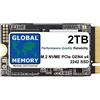 Global Memory 2TB M.2 2242 Pcie Gen4 x4 Nvme SSD Per Portatili / Pz / Server/Workstations