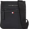 Tommy Hilfiger Borsa a Tracolla Uomo Essential PU Mini Crossover Piccola, Nero (Black), Taglia Unica