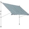 Outsunny Tenda da Sole a Bracci 3x1.5m con Manovella, Struttura Telescopica in Metallo e Parasole in Poliestere, Bianco e Verde