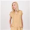REBEKA ROSS Blusa smanicata in raso di viscosa