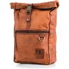 Berliner Bags Zaino Utrecht M in Vera Pelle Conciata al Vegetale, Rolltop con Scomparto per Laptop 15", Formato Medio per Lavoro e Città, Uomo e Donna - Marrone