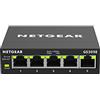 NETGEAR Switch Ethernet Plus 5 Porte GS305E - Supporto VLAN, QoS, Switch Gigabit per Ufficio, Funzionamento Silenzioso, Montaggio Desktop o a Parete