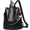 AINUOEY Donna Borse a Zaino Borsa a Zainetto Elegante Tracolla Zaini Firmate Marca Zainetti Antifurto PU pelle 76674 1 pz Nero