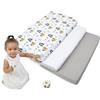 Medi Partners Lenzuola Lettino Set 3 Neonato 60x120-100% Cotone Lenzuolo con Angoli Culla Coprimaterasso fitted Materassino Sheet Letto Bambino Lenzuolino (Boho Animals-Bianco-Grigio)