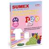 Sumex Carta per sublimazione 120 g/m², formato A4, 210 × 297 mm, 100 fogli di carta a trasferimento termico, compatibile con tutte le stampanti a getto d'inchiostro