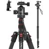 SMALLRIG Treppiede in Alluminio Leggero da 72 182 cm per Fotocamera - 3935 | Treppiede Portatile da 72 182 cm, Carico Massimo 15 kg, Regolabile da 17 a 72 , Testa a Sfera a Sgancio Rapido a 360°