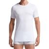 Intimitaly deFonseca - Set 3 Magliette Intime Uomo Cotone Pettinato Girocollo e Scollo V T Shirt Finissima Cuciture Piatte Intimo Maglietta Uomo Nera Bianca e Colorata (3 Bianche Girocollo, XXL)