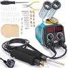 YIHUA 939D-VII pirografo professionale Kit per penna a bruciatura del legno Stazione 2-in-1 Solid-Point 200-480°C (con display di temperatura)/Wire-Nib 250-750°C con 23 punte, 25 punti solidi