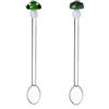 Ichendorf Milano Set di 2 Cucchiaini Funghi Verdi | Collezione Alice | H 15 cm | Vetro Borosilicato | Fatto a Mano