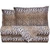 Smart Deco Home Completo letto lenzuola federe letto stampa fantasia animalier 100% Cotone Made in Italy MATRIMONIALE LEOPARDATO