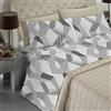 BANZAII TEXTILE INNOVATOR ONLINE Banzaii - Completo Lenzuola Matrimoniale In Microfibra Made In Italy Con Angolo h 30 cm Miriam Grigio