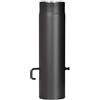 FIREFIX Tubo per stufa R130/5D, in acciaio spesso 2 mm, diametro 130 mm, per stufe e focolari, Senotherm, nero, lunghezza 500 mm, con lembo di regolazione