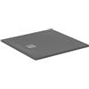 Ideal Standard - Ultra Flat S+, Piatto doccia quadrato ultrasottile in resina effetto pietra, 100x100cm, Ideal Solid, Grigio cemento