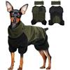 PUMYPOREITY Cappottino per Cani Piccoli, Giubbotto in Pile Caldo, Abbigliamento Invernale, Felpa Cuccioli, Tuta da Neve Calda per Chihuahua (Verde Militare, XS)