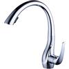 Beelee Rubinetto per Cucina Rotabile a 360°Monocomando Acqua Calda e Fredda Miscelatore Lavello Rubinetto con Doccetta Estraibile Doppio Funzione Getti, Cromo, BE1544