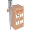 TRIBECCO Manicotto per legni rotondi, zincato a caldo, supporto per pali, rotondo, manicotto a terra, ancoraggio, in acciaio, argento, ancoraggio a terra per recinzioni, palizzate (fi 101 mm/750 mm)