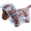 Duories Impermeabile per cani e gatti, impermeabile per cani di piccola taglia media, blu XS