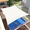 SUNNY GUARD Tenda a Vela Rettangolare 2x3m HDPE,Vela ombreggiante parasole Traspirante Protezione Raggi UV per Giardino Esterno terrazza,Crema