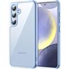 JETech Cover per Samsung Galaxy S24 5G, Anti Ingiallimento Protezione Custodia con Antiurto, Anti-Graffio e Retro Rigida in PC (Sapphire Blue)