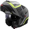 LS2, Casco Moto Modulare STROBE II MONZA Matt Black H-V Yellow, XS