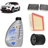 OP Kit tagliando OP per Citroen C3 III 1.2 Puretech benzina 2016+ con 3 filtri (olio 95495621, aria 8V219601AA, abitacolo 647993) e 4L olio Q8 Elite 0W-30
