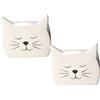 Paulilia Porta Spugna per Piano di Lavoro, Spugna per Piatti, in Ceramica, a Forma di Gatto, in Spugna, per Cucina, lavandino e Cucina, Accessori da Cucina (Bianco)