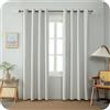 GIRASOLE HOME Coppia Tende Barbados Termiche 100% Oscuranti 2 Pannelli da 140x200cm con Occhielli, Greige