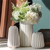 kogxscej Set di 3 vasi in ceramica bianca per la decorazione moderna della casa, opaco per erba della pampa, estetici neutri boho scandinavi (A bianco)
