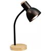 BEL AIR HOME - Lampada Flexo ARGOS E-27, Legno Nero | Illuminazione Studio, Lavoro, Lettura | Braccio Flessibile | Perfetta per Studenti, Professionisti (LAMPADINA NON INCLUSA) (NERO)