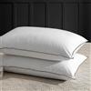 APSMILE Cuscino in piuma 60x60 con imbottitura a 3 scomparti - cuscino 60x60 100% cotone organico, morbido e di sostegno (bianco, confezione da 2 pezzi)