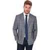 Trendyol Cappotto da uomo con colletto a risvolto scozzese, grigio, 48, grigio