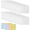 Lahnao 20 Pezzi di Tasche Per Raccoglitori A7, 6 Fori Sacchetto In Plastica Con Cerniera e 32 Etichette Adesive, Buste Trasparenti, Adatta al Raccoglitore per Planner