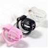 MKGMYGZ Pink Chastity Cage Uomo Gabbia Pene Sissy Cintura Di Castità Maschile Cock Cage Erotitici Sexy Per Coppie (White)