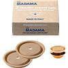 Madama - Tappo Riutilizzabile per le Capsule Nespresso Vertuo e VertuoLine, Ricaricabile e Compatibile. Silicone alimentare. 100% Made in Italy. Confezione da 2 tappi.
