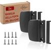 LouMaxx Maniglia esterna per porta del balcone, antracite, per il montaggio salvaspazio tra porta e tapparelle, set da 2 pezzi, maniglia per porta del terrazzo, viti (nascoste), maniglia con coperchio