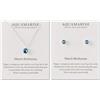 Philip Jones Set collana e orecchini con pietra portafortuna di marzo (acquamarina) creato con cristalli Zircondia®