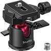 SMALLRIG Testa per Treppiede con Testa a Sfera Panoramica Ruotabile di 360°, Testa per Treppiede con Piastra a Sgancio Rapido Vite da 1/4'' per Treppiede, Monopiede, Fotocamere, DSLR 2665