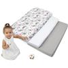 Medi Partners Lenzuola Lettino Set 3 Neonato 60x120-100% Cotone Lenzuolo con Angoli Culla Coprimaterasso fitted Materassino Sheet Letto Bambino Lenzuolino (Fiori Rosa-Bianco-Grigio)