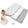 Medi Partners Lenzuola Lettino Set 3 Neonato 60x120-100% Cotone Lenzuolo con Angoli Culla Coprimaterasso fitted Materassino Sheet Letto Bambino Lenzuolino (Cervo-Bianco-Grigio)