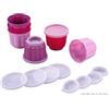 Dr. Oetker Stampini per budino Peppa Pig, con coperchi, ideali per budini, dessert, materiale in plastica, lavabile in lavastoviglie, dimensioni Ø 7,5 x 6,3 cm, capacità 150 ml