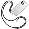 TBOC Cordino Catenella Laccio Strap Porta Cover [Nero] per Telefono Cellulare da Collo - Tracolla Catenina con Cordini da Phone Cellulari Telefoni Accessori Universale Laccetti Donna Uomo