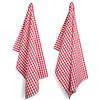 FILU, strofinacci per la cucina, Cotone, Rot / Weiß (Karo), 100 % Baumwolle / 4er Pack