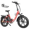 Vitilan U7 2.0 Bicicletta elettrica pieghevole, ruote grasse da 20*4.0 pollici, motore da 750W - Rosso