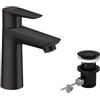 hansgrohe Talis E Miscelatore monocomando lavabo 110 CoolStart con saltarello, nero opaco, 71713670