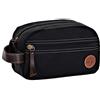 Timberland Kit da viaggio in tela da uomo, Nero, Taglia unica, Borsa da toilette in tela da viaggio organizer